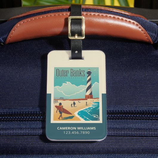 Außenbanken | North Carolina Gepäckanhänger (Vorderseite Insitu 2)