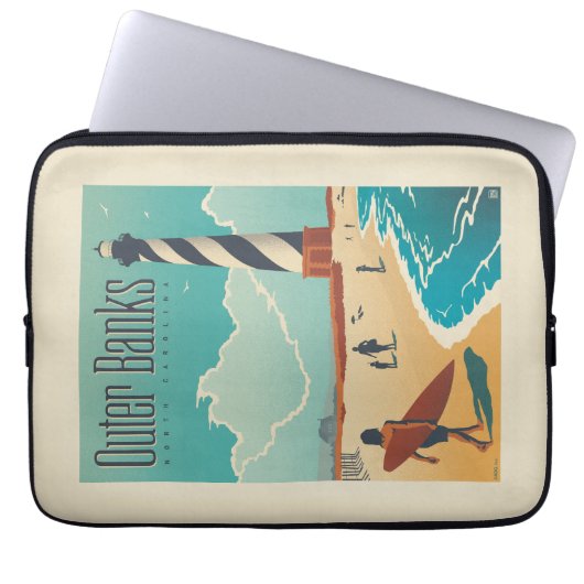 Außenbanken | North Carolina Laptopschutzhülle (Vorderseite)