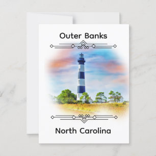 Außenbanken North Carolina Postkarte