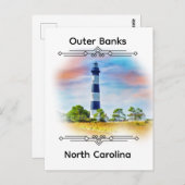 Außenbanken North Carolina Postkarte (Vorne/Hinten)