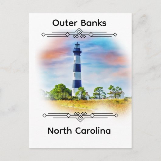 Außenbanken North Carolina T - Shirt Postkarte (Vorderseite)