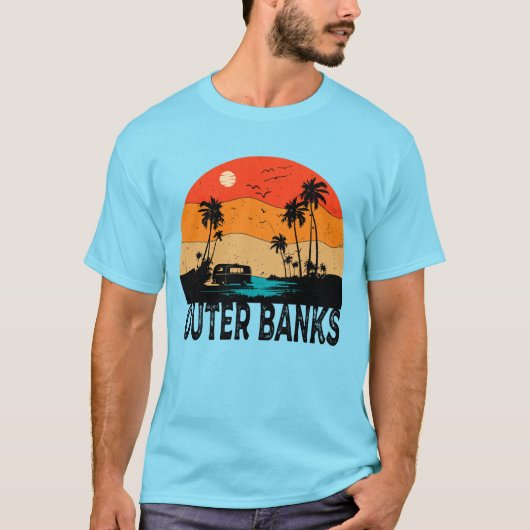 Außenbanken North Carolina Vintag T-Shirt (Vorderseite)