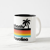 Außenbanken North Carolina Zweifarbige Tasse (VorderseiteRechts)