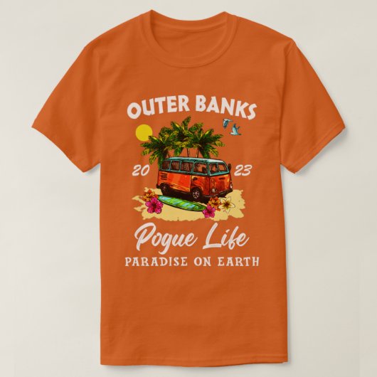 Außenbanken Pogue Life Paradise on Earth 2023 T-Shirt (Design vorne)