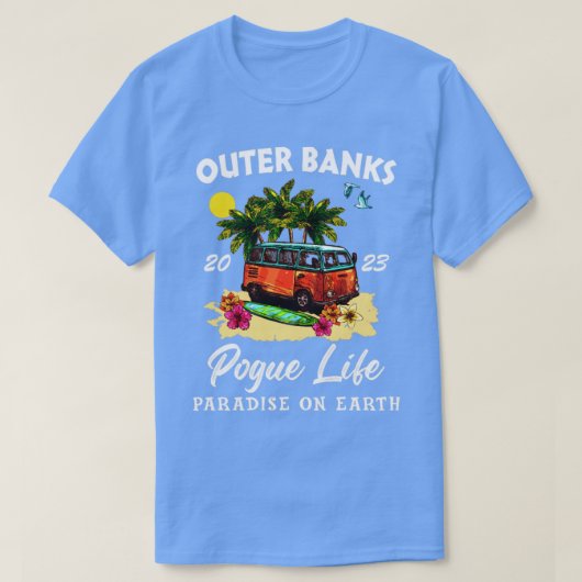 Außenbanken Pogue Life Paradise on Earth 2023 T-Shirt (Design vorne)