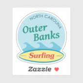 Außenbanken surfen aufkleber (Blatt)