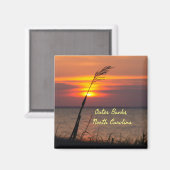 Außenbanks North Carolina Beach Sunset Orange Sky Magnet (Vorderseite/Rückseite)
