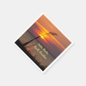 Außenbanks North Carolina Beach Sunset Orange Sky Serviette (Ecke)