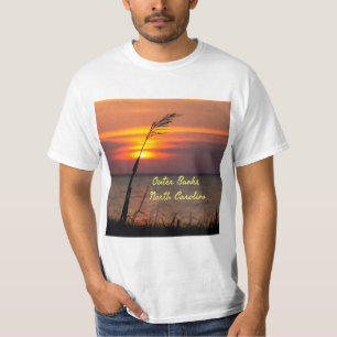 Außenbanks North Carolina Beach Sunset Orange Sky T-Shirt