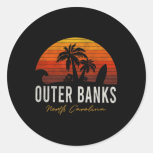 Außenbanks North Carolina Palms Ausflug Sur Runder Aufkleber