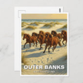 Außenbanks North Carolina Reise Postkarte (Vorne/Hinten)