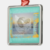 Außenbanks North Carolina Seashell & Surf Silbernes Ornament (Links)