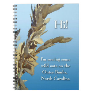 Außenbanks North Carolina Wilde Hafer Notizblock