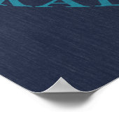 Außenbanks OBX Blue Sky Vintag Navy Aqua Poster (Ecke)