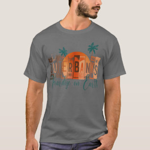 Außenbanks Paradies Vintag auf NC OBX Earth Retro T-Shirt