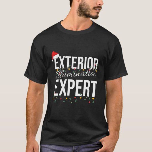Außenbeleuchtung Experte Funny Christmas Light T-Shirt (Vorderseite)
