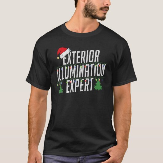 Außenbeleuchtung Experte Funny Christmas Light T-Shirt (Vorderseite)