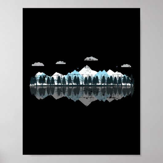 Außenbereich Bergwald Reflexion Natur Poster (Vorne)