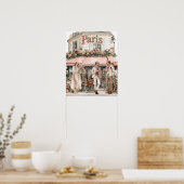Außenbereich eines Cafes in Paris Poster (Küche)