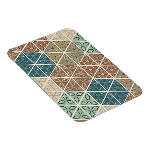 Außenbereich Geo XI | Blaues und grünes Stammmuste Magnet (Rechte Seite)