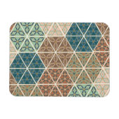 Außenbereich Geo XI | Blaues und grünes Stammmuste Magnet (Horizontal)