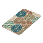 Außenbereich Geo XI | Blaues und grünes Stammmuste Magnet (Linke Seite)