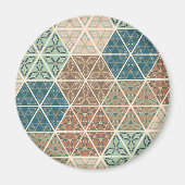 Außenbereich Geo XI | Blaues und grünes Stammmuste Magnet (Vorne)