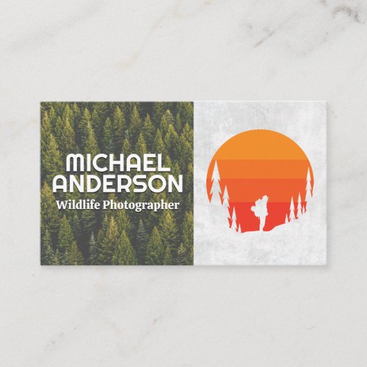 Außenbereich | Hiker-Logo | Forst Visitenkarte (Vorderseite)