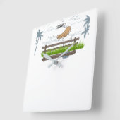 Außenbereich Quadratische Wanduhr (Winkel)