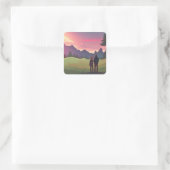 Außenbereich Quadratischer Aufkleber (Tasche)