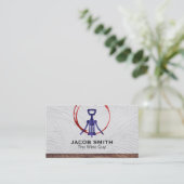 Außenbereich | Wein | Holzschnitt | Wein Visitenkarte (Stehend Vorderseite)