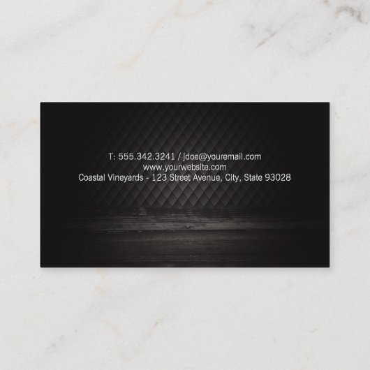 Außenbereich | Wein | Holzschnitt | Weinberg Visitenkarte (Rückseite)