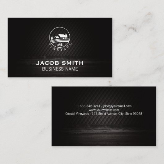 Außenbereich | Wein | Holzschnitt | Weinberg Visitenkarte (Vorne/Hinten)