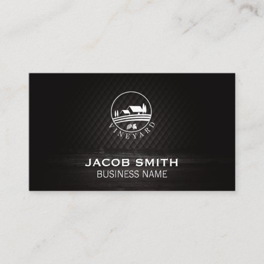 Außenbereich | Wein | Holzschnitt | Weinberg Visitenkarte (Vorderseite)