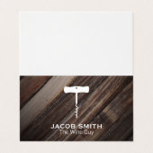 Außenbereich | Wein Visitenkarten (Außenseite Aufgefaltet)