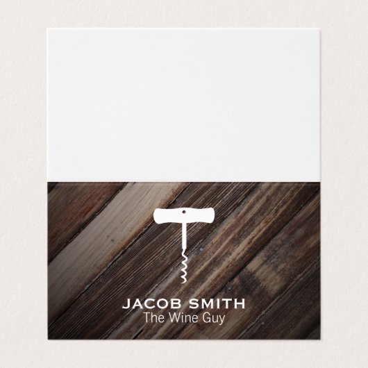 Außenbereich | Wein Visitenkarten (Außenseite Aufgefaltet)