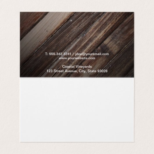 Außenbereich | Wein Visitenkarten (Innenseite Aufgefaltet)