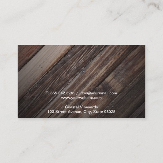 Außenbereich | Wein | Weinberg Visitenkarte (Rückseite)