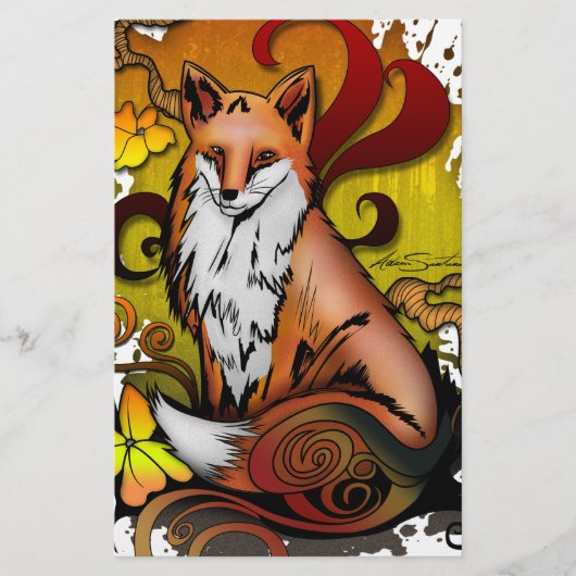 Außenfuchs Briefpapier (Vorderseite)