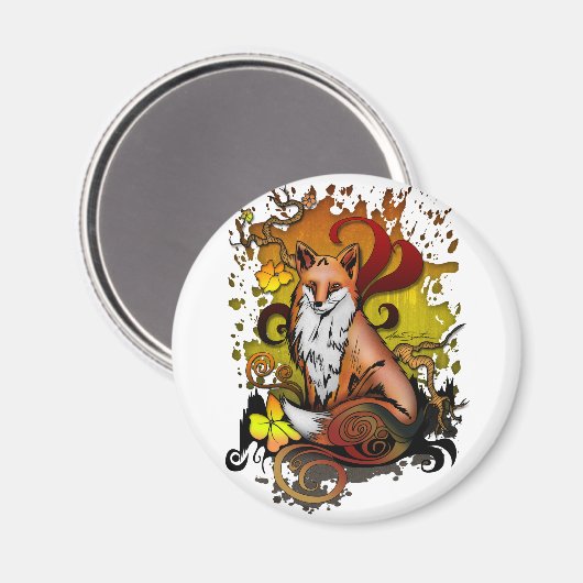 Außenfuchs Magnet (Vorderseite/Rückseite)