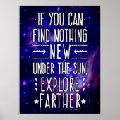 Außengalaxie / Nebula mit Erkundungswörtern Poster (Vorne)