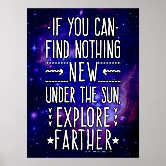 Außengalaxie / Nebula mit Erkundungswörtern Poster (Vorne)