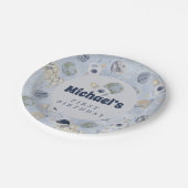 Außengalaxie-Shuttle-Papierplatte Pappteller (Schrägansicht)