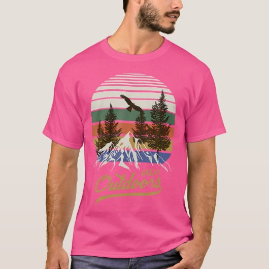 Außengebirge Grafischer Wandern im Freien T-Shirt (Vorderseite)