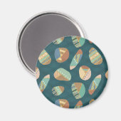 Außengeo XII | Blaues und grünes geometrisches Mus Magnet (Vorderseite/Rückseite)