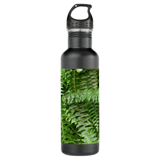 Außengrenzen I Grüne Natur Edelstahlflasche (Vorderseite)