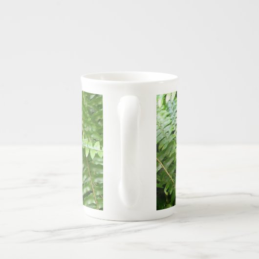 Außengrenzen I Grüne Natur Porzellantasse (Rückseite)