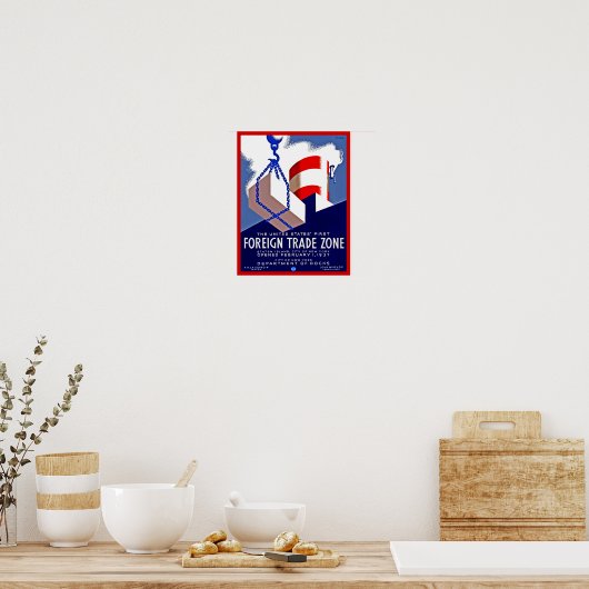 Außenhandelszone Poster (Küche)