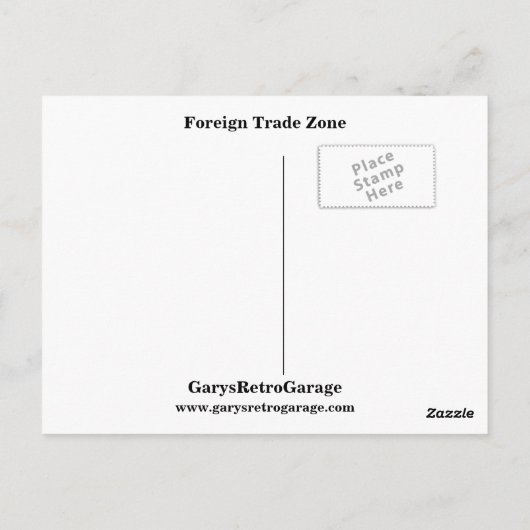 Außenhandelszone Postkarte (Rückseite)