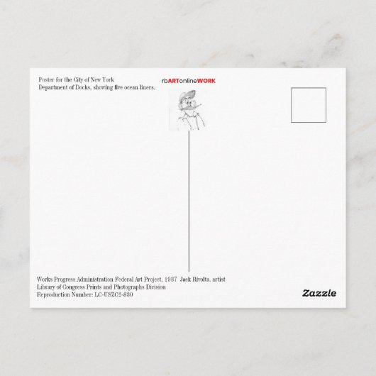 Außenhandelszone Postkarte (Rückseite)